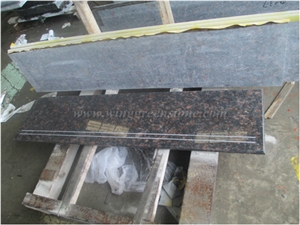 Tan Brown Granite Stair with Groove