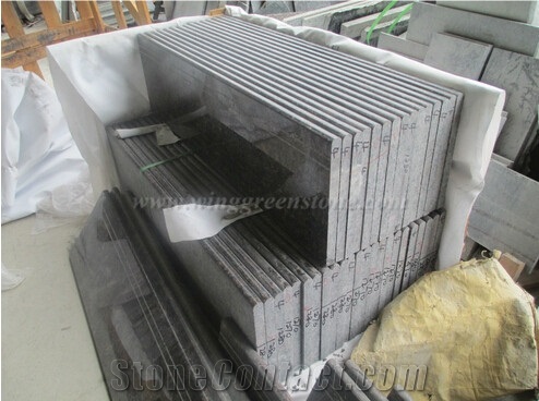 Tan Brown Granite Stair with Groove