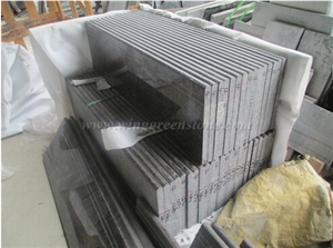 Tan Brown Granite Stair with Groove