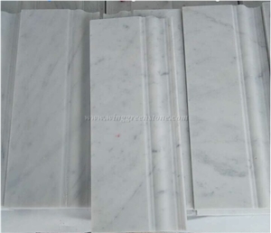 White Carrara Marble Skirting, White Marble Border