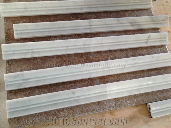 White Marble Moldings, Customized Stone Skirting