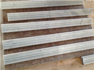 White Marble Moldings, Customized Stone Skirting White Marble Moldings, Customized Stone Skirting