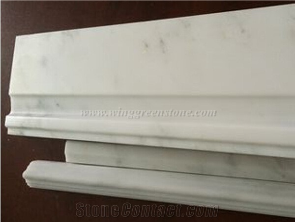 White Marble Moldings, Customized Stone Skirting