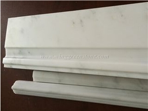 White Marble Moldings, Customized Stone Skirting