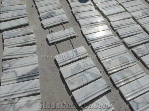 White Marble Moldings, Customized Stone Skirting