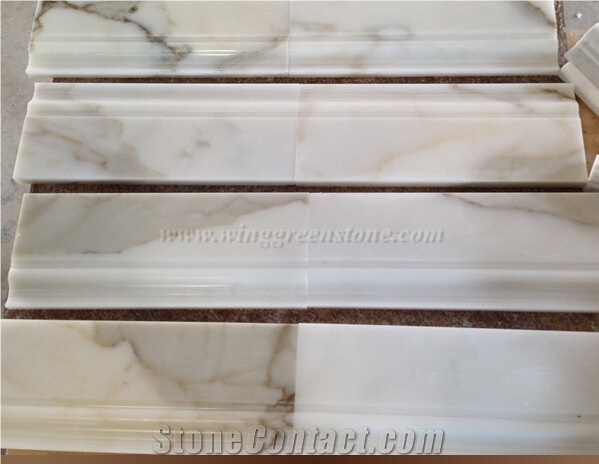 White Marble Moldings, Customized Stone Skirting