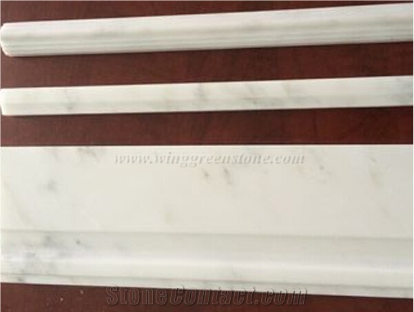 White Marble Moldings, Customized Stone Skirting