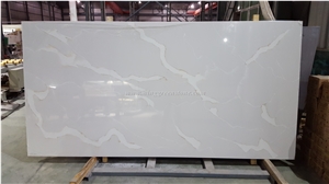 White Quartz Slabs with Grey Vein Artificial Slabs