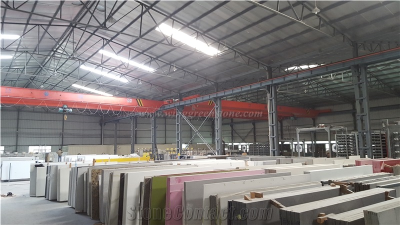 White Quartz Slabs with Grey Vein Artificial Slabs