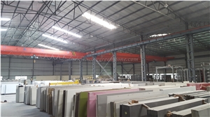 White Quartz Slabs with Grey Vein Artificial Slabs