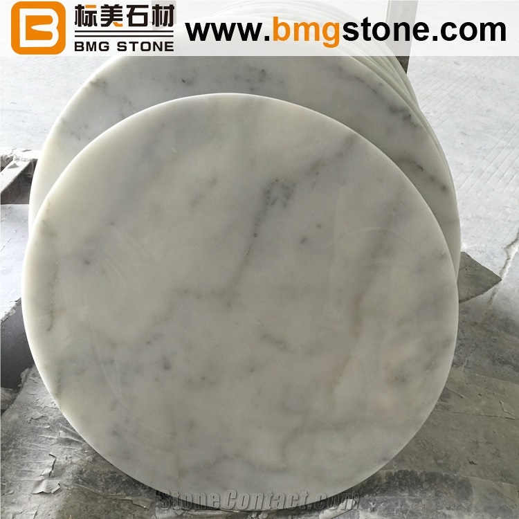 Bianco Carrara Marble Table Tops