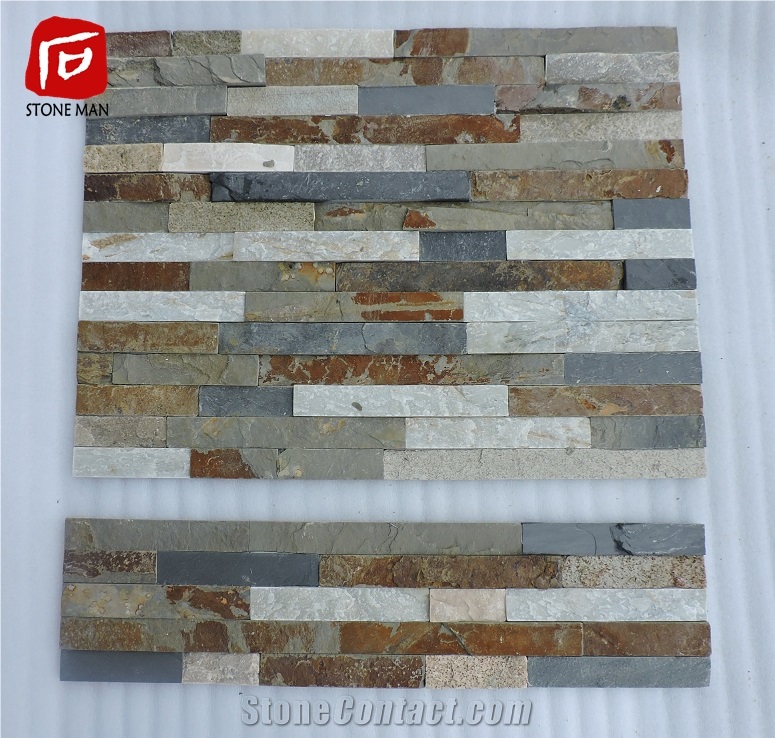 Colorful Slate Multi Rustic Culture Stone Panels