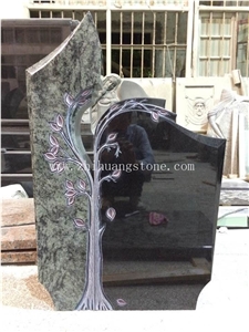 Tree Design Multicolor Granite Single Monument