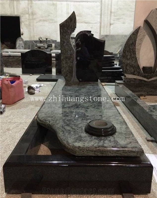 Tree Design Multicolor Granite Single Monument