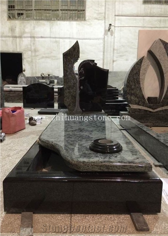 Tree Design Multicolor Granite Single Monument