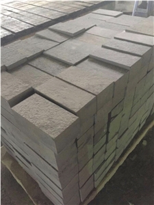 China Black Basalt Rectangular Cube Stone Flamed