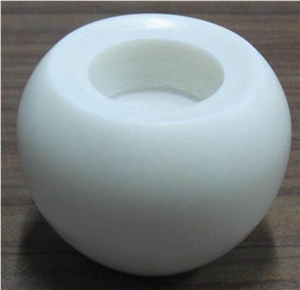 White Marble Candle Holders