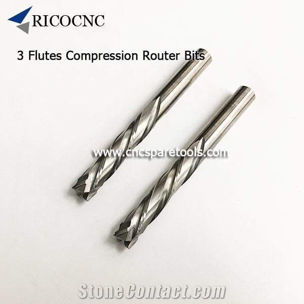 Carbide Three Flutes Compression Router Bits