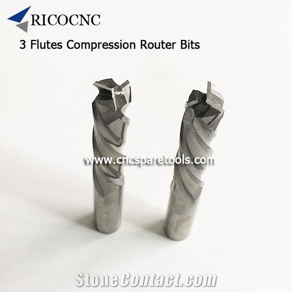 Carbide Three Flutes Compression Router Bits