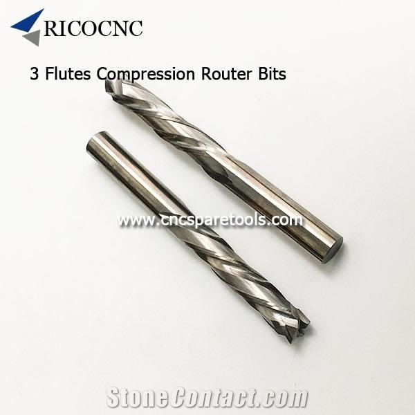 Carbide Three Flutes Compression Router Bits