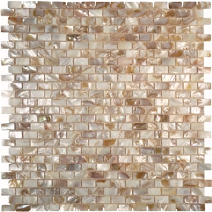 Brown Mother Of Pearl Subway Mosaic Tile