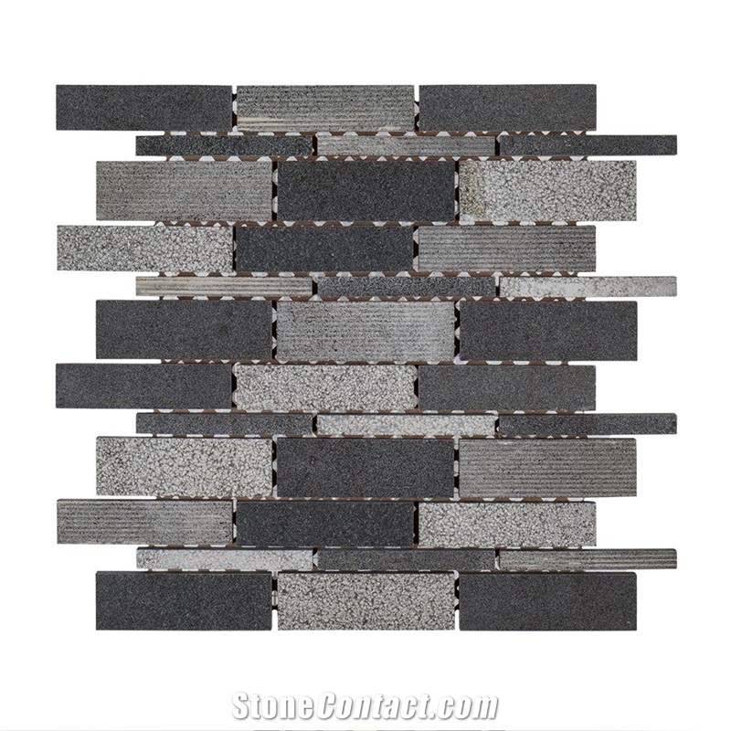 Factory Basalt Bluestone Mosaic Tiles Hexagon