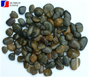 Best Strip Green Flower Pattern Polished Pebble