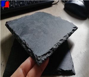 Black Natural Roofing Slate Tiles Coating Stone