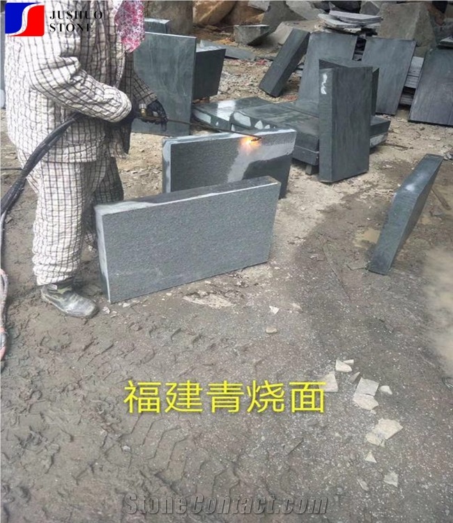 Bush Hammered Fujian Green Granite Wall Flooring