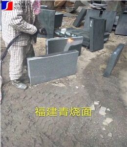 Bush Hammered Fujian Green Granite Wall Flooring