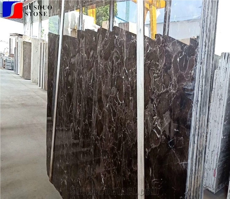 China Cheap Dark Emperador Marble Slab for Walls