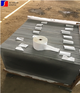 China Honed Grey Andesite Stone Tile Cladding