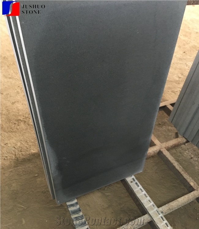 China Honed Grey Andesite Stone Tile Cladding