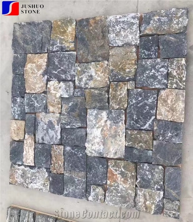 China Multicolor Pavers Cobbles Natural Slate