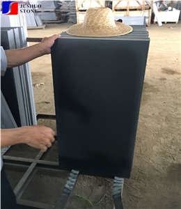 Hainan Black Blue Stone Andesite Honed Tiles Sale