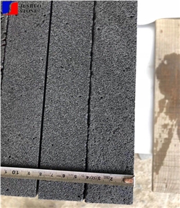 Honed Hainan Quarry Black Lava Honed Tile Wallings