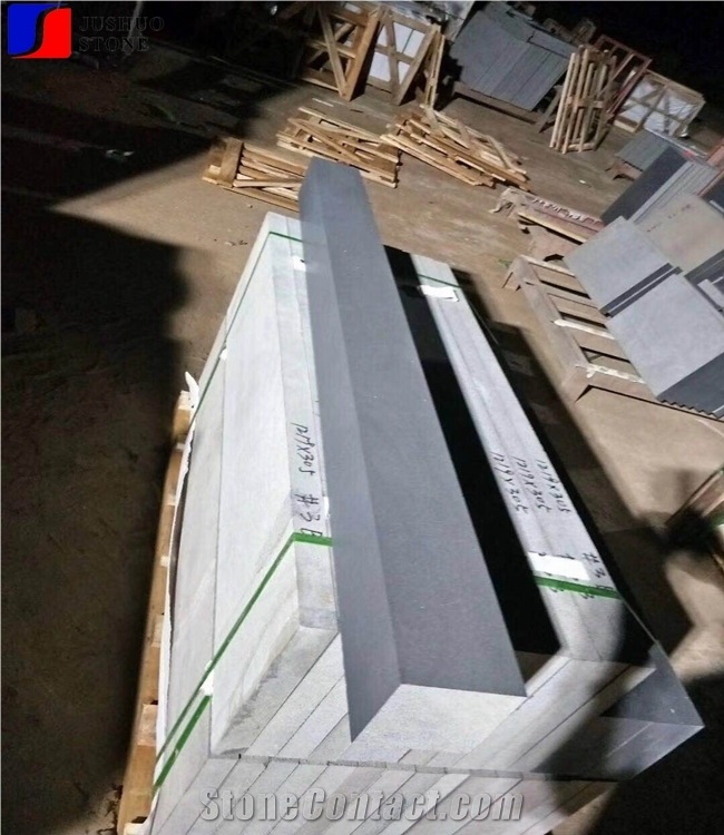 Honed Surface Hainan Black Basalt Kerbstone Edging