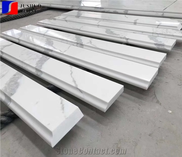 Manmade White Quartz Countertop Island Desk Top