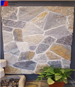 Mixed Color Irregular Shape Granite Cubes Walling