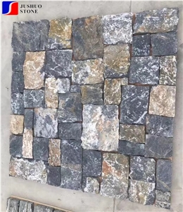 Natural China Multicolor Slate Cubes Cobble Pavers