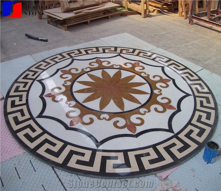 Round Polished Marble Medallions Stone for Sale