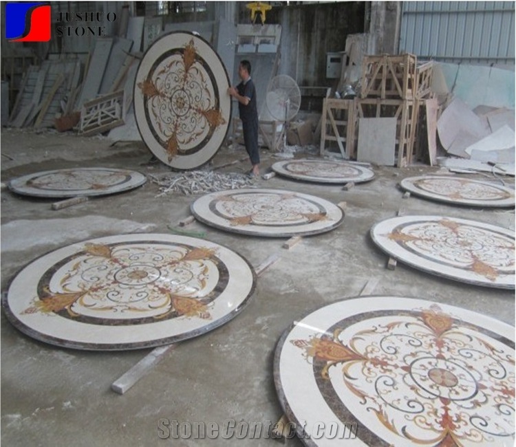 Round Polished Marble Medallions Stone for Sale