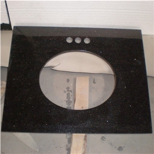 Absolute Black Galaxy Granite Kitchen Countertops