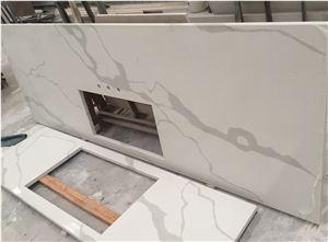 Artificial Stone White Quartz Kitchen Countertops