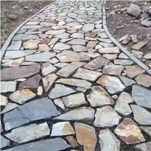 Best Slate Floor Patio Pavers Casual Flagstone Pattern