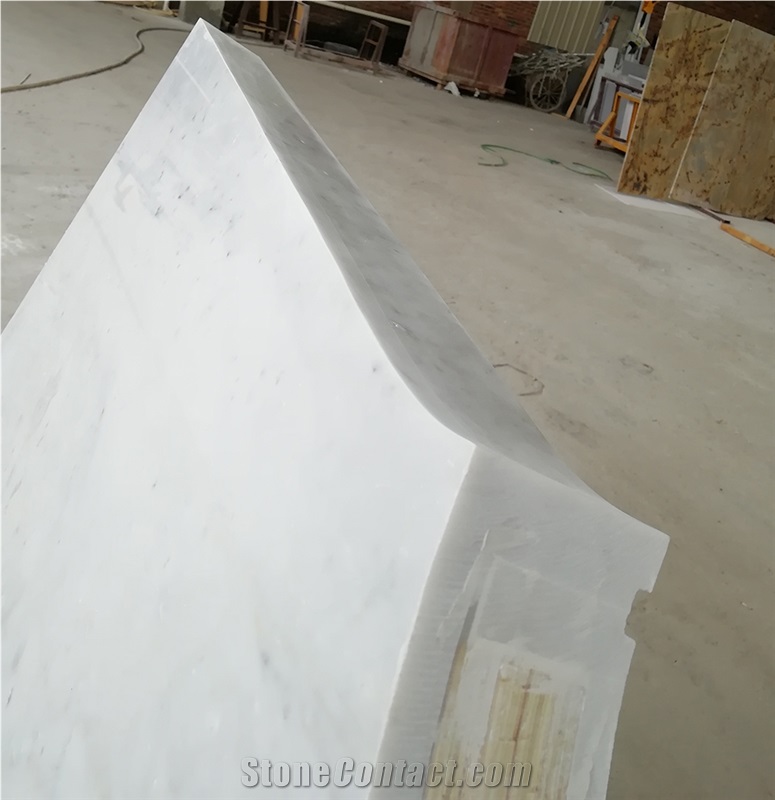 Bianco Carrara Venato Marble Stairs Landing Steps