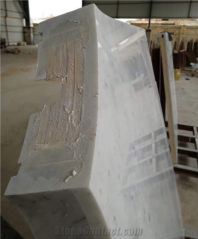 Bianco Carrara Venato Marble Stairs Landing Steps