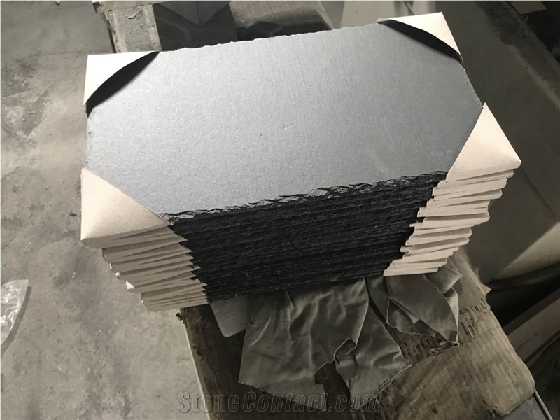 Black Slate Panel Tiles Kitchen Boards Dining Tray