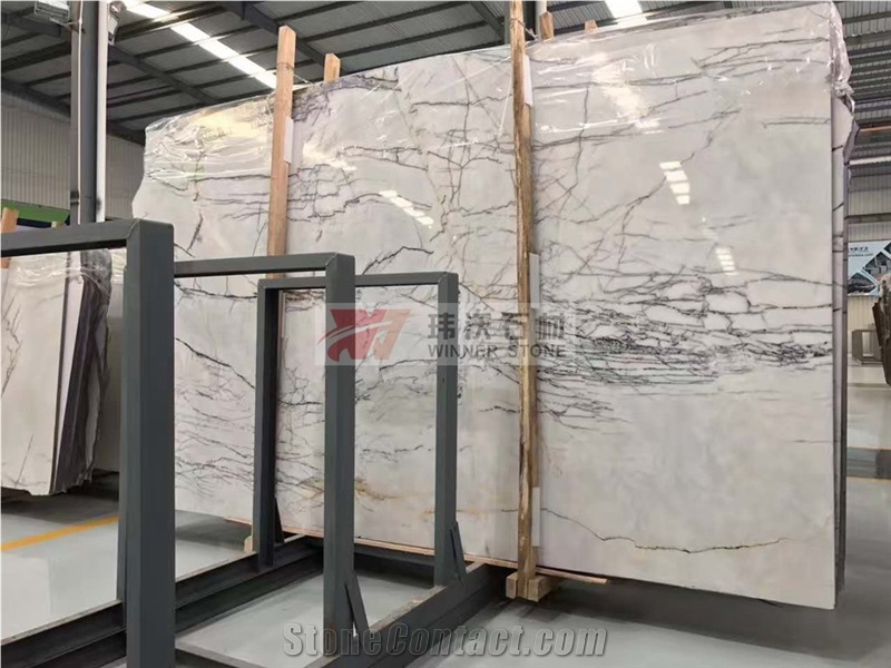 Book Matching Milas Lilac Polishing Marble Slabs