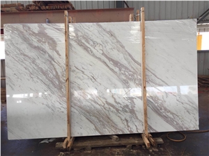 Book Matching Volaks Spider White Marble Slab
